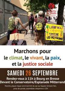 Marche pour le climat et Fête de l'Agriculture paysanne le 26 septembre